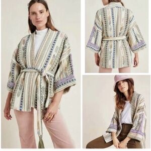 Andersen & Lauth Anthropologie Belted Mattia Kimono Cardigan One Size
